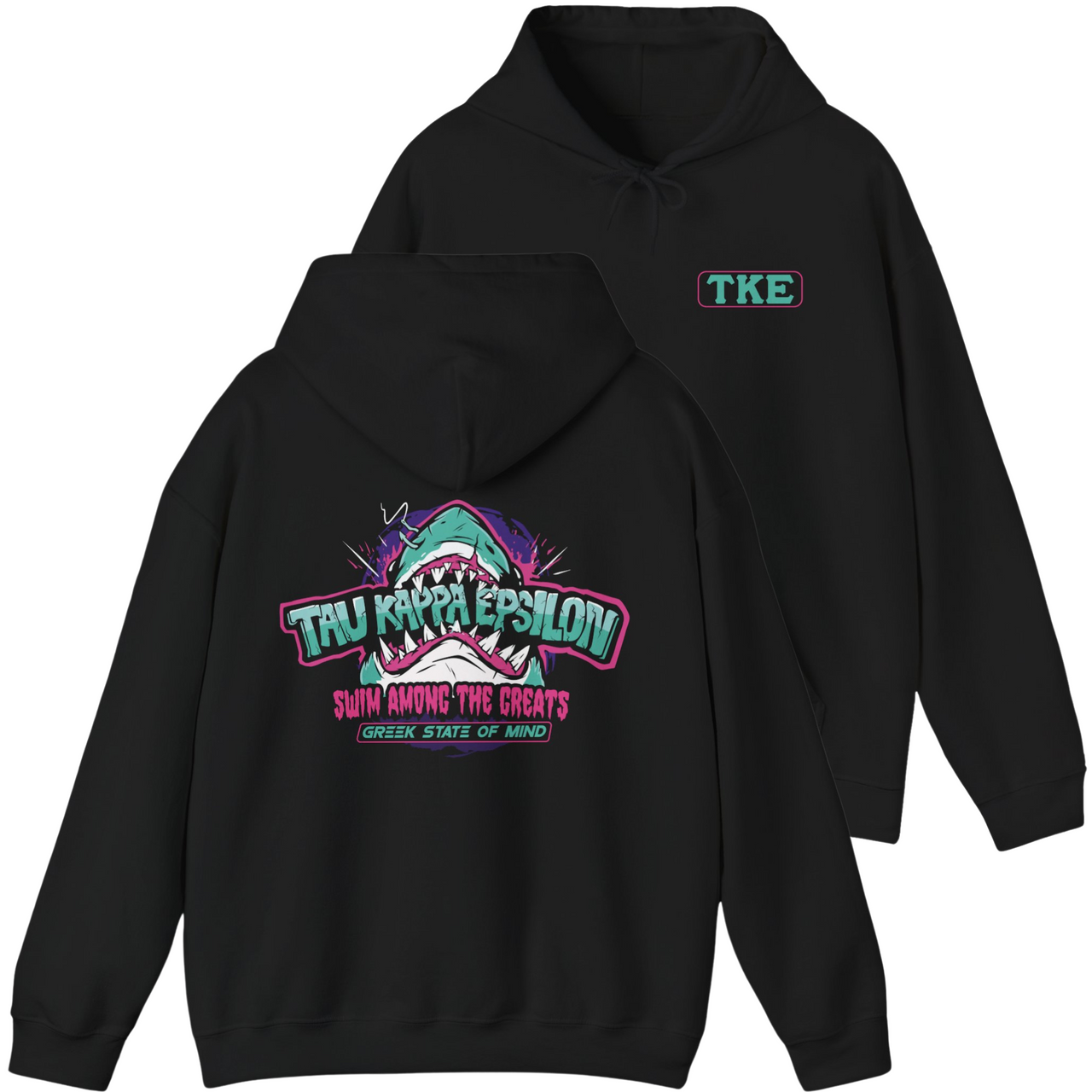 Black Tau Kappa Epsilon Graphic Hoodie | The Deep End