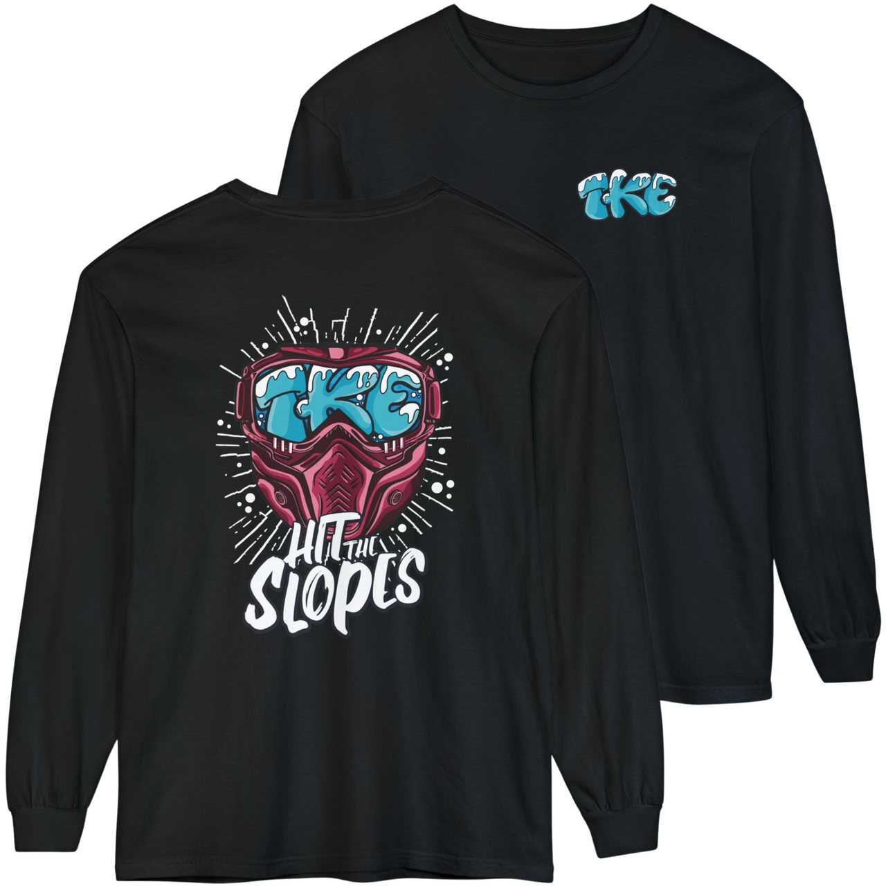 Black Tau Kappa Epsilon Graphic Long Sleeve T-Shirt | Hit the Slopes