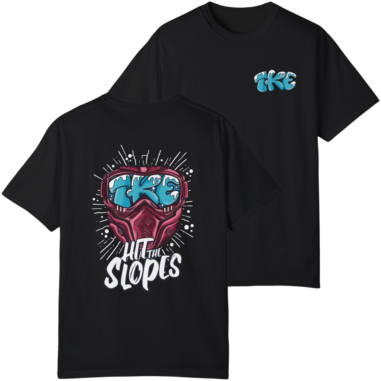 Black Tau Kappa Epsilon Graphic T-Shirt | Hit the Slopes