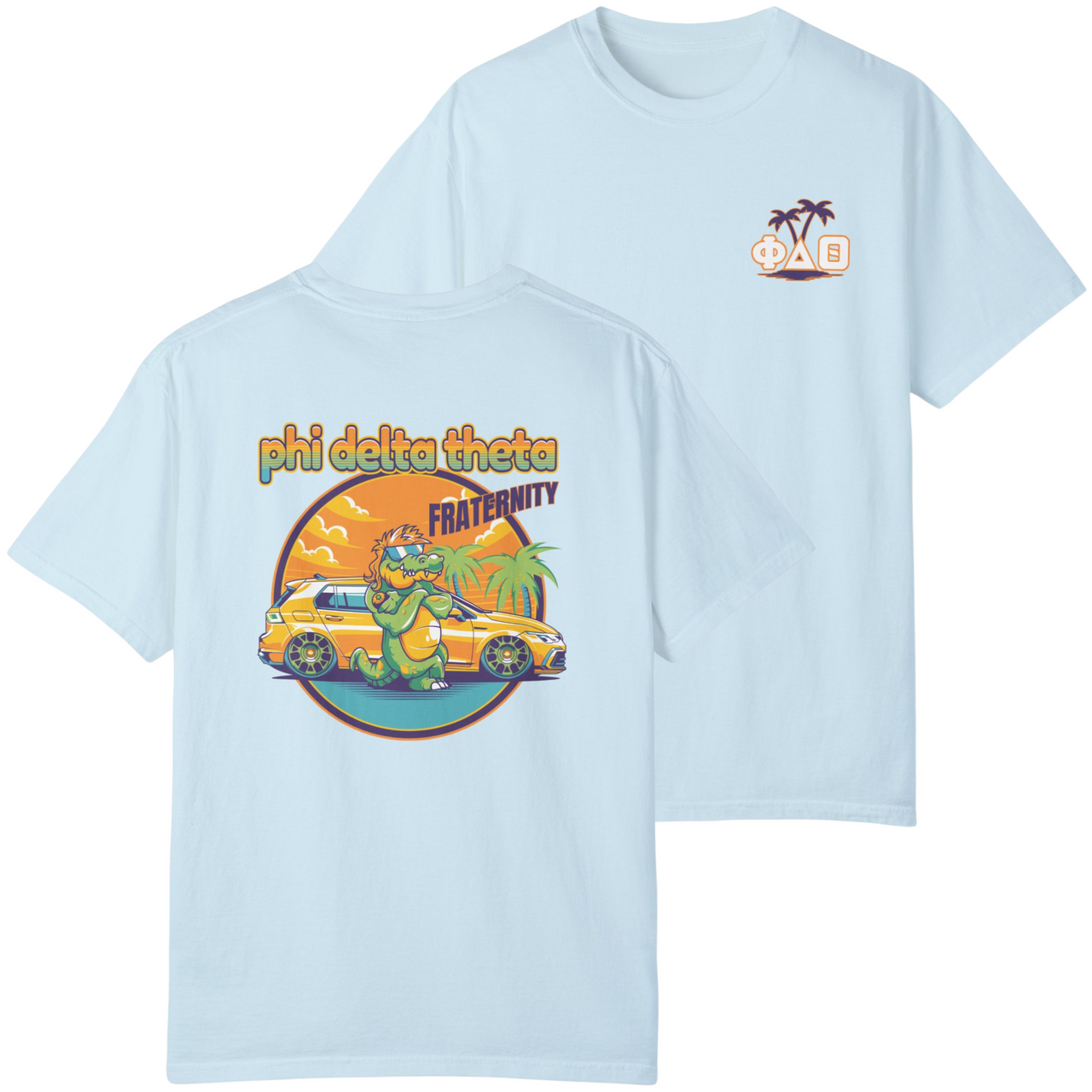 Blue Phi Delta Theta Graphic T-Shirt | Cool Croc