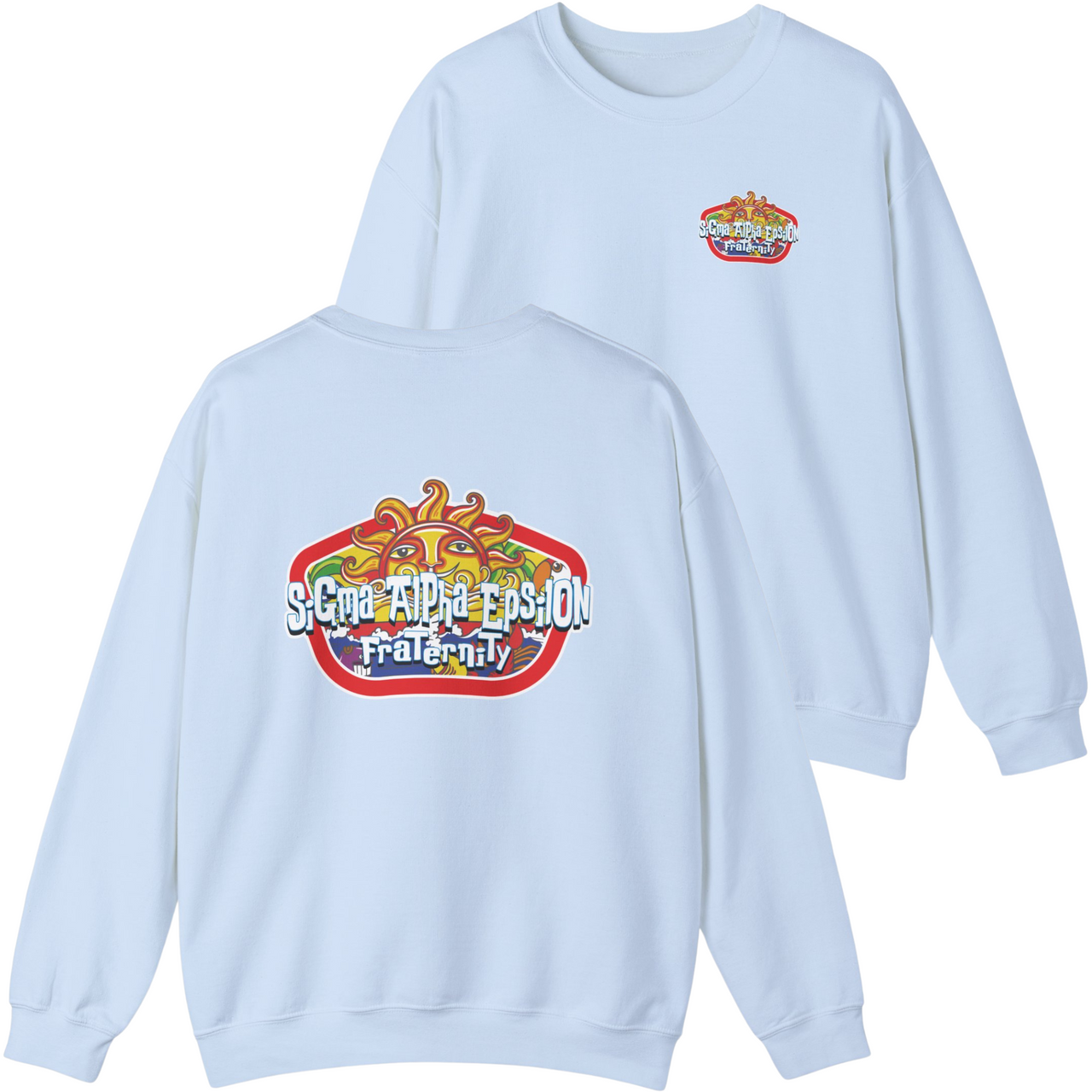 Blue Sigma Alpha Epsilon Graphic Crewneck Sweatshirt | Summer Sol