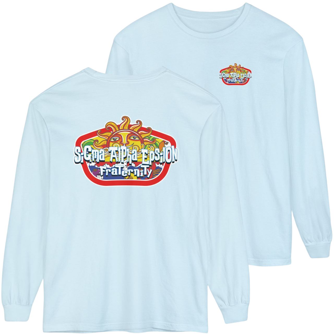 Blue Sigma Alpha Epsilon Graphic Long Sleeve | Summer Sol