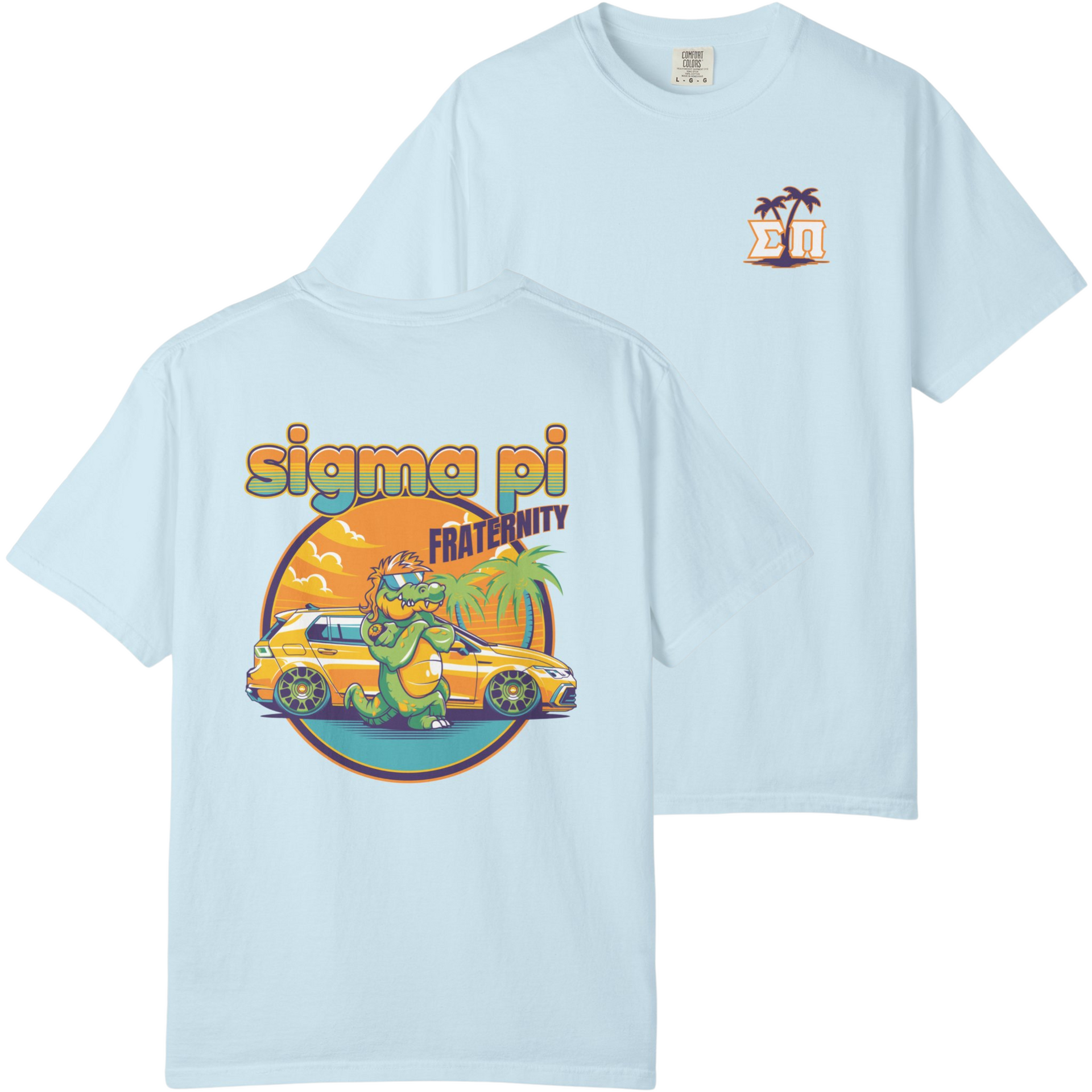 Chambray Sigma Pi Graphic T-Shirt | Cool Croc