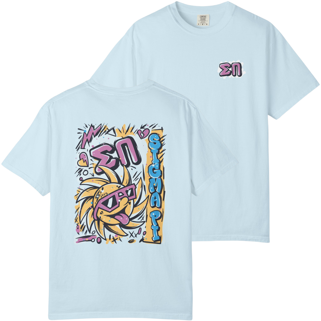 Blue Sigma Pi Graphic T-Shirt | Fun in the Sun