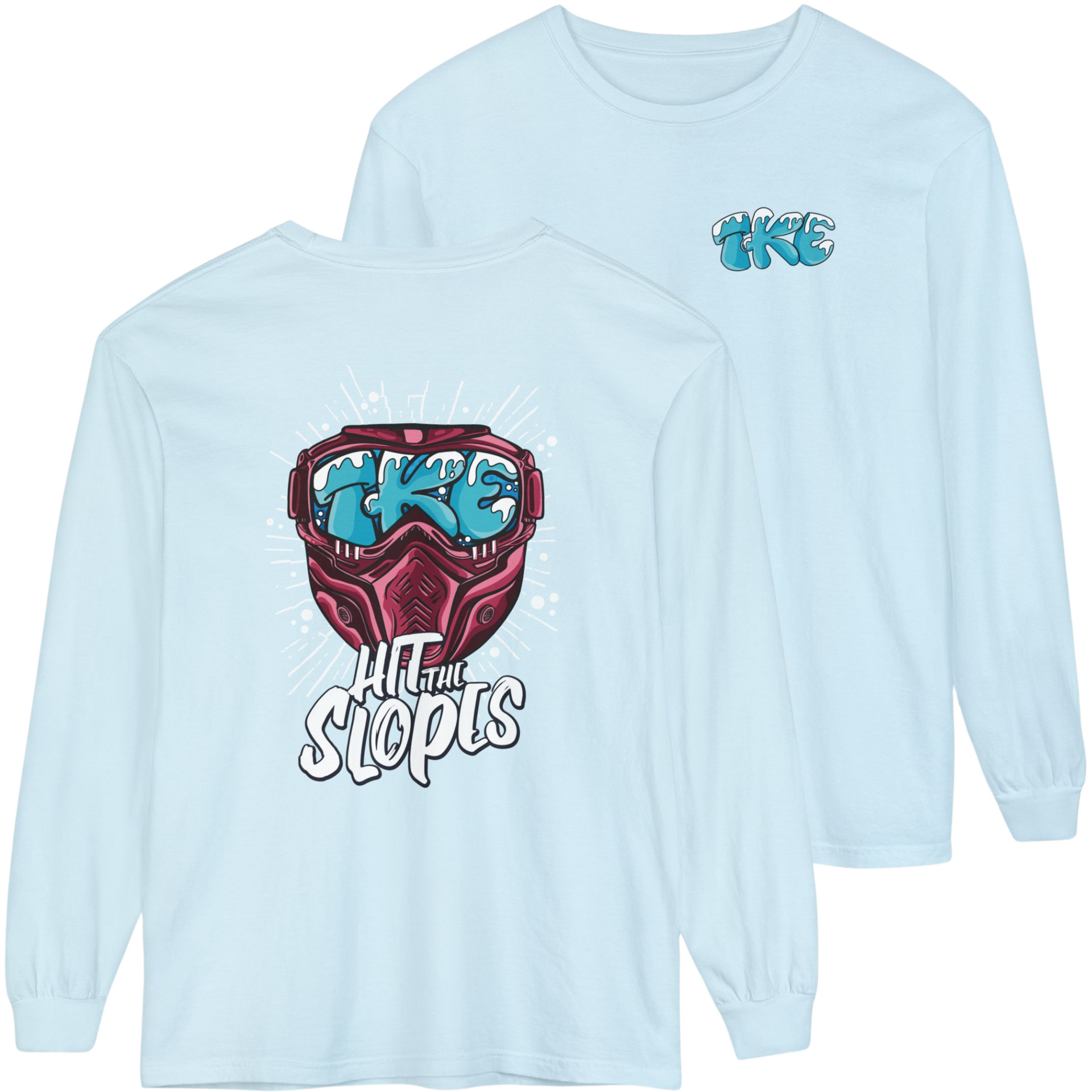 Blue Tau Kappa Epsilon Graphic Long Sleeve T-Shirt | Hit the Slopes