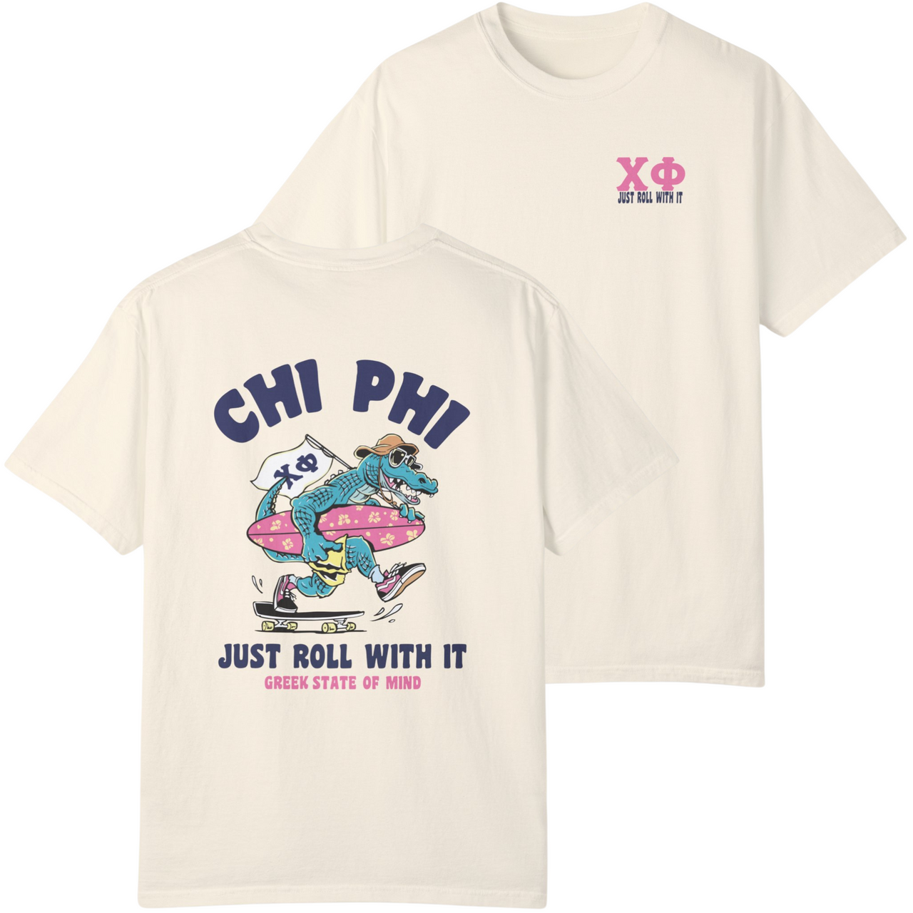 Chi Phi Graphic T-Shirt | Alligator Skater