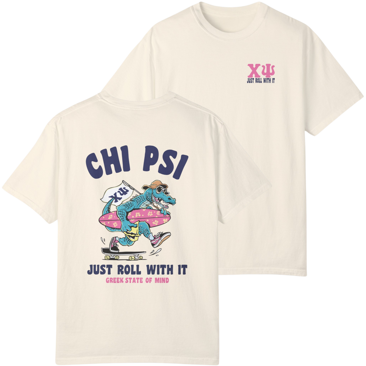 Chi Psi Graphic T-Shirt | Alligator Skater