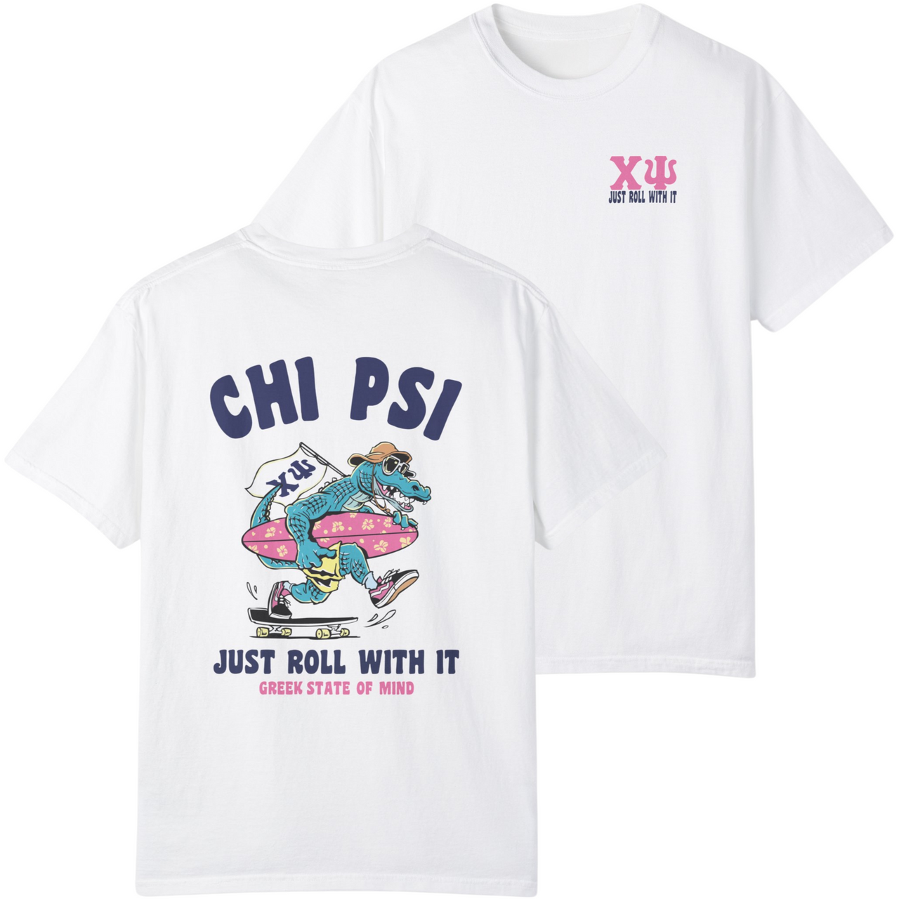 Chi Psi Graphic T-Shirt | Alligator Skater
