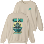 ivory Chi Phi Graphic Crewneck Sweatshirt | Good Vibes Only