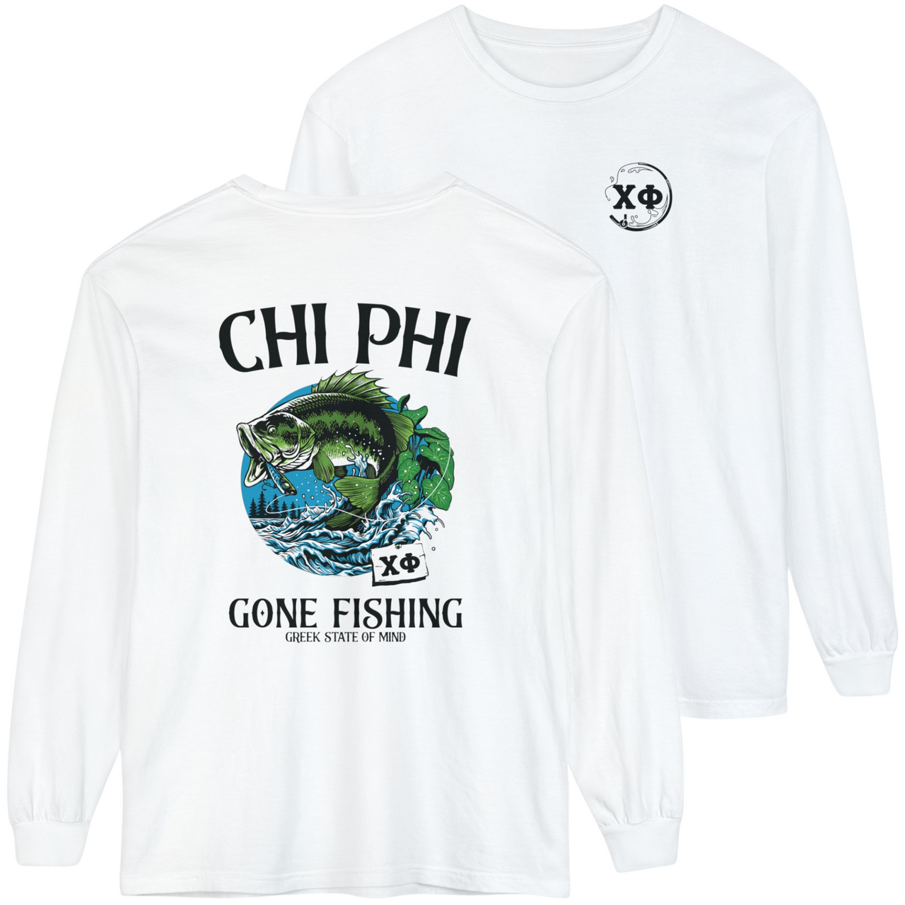Chi Phi Graphic Long Sleeve | Gone Fishing