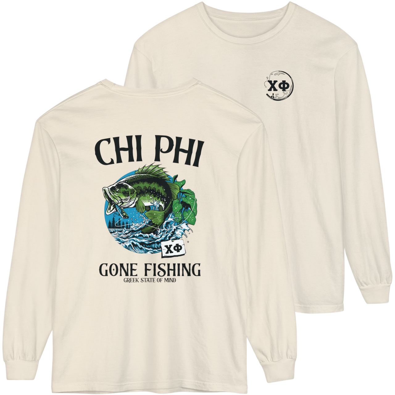 Chi Phi Graphic Long Sleeve | Gone Fishing