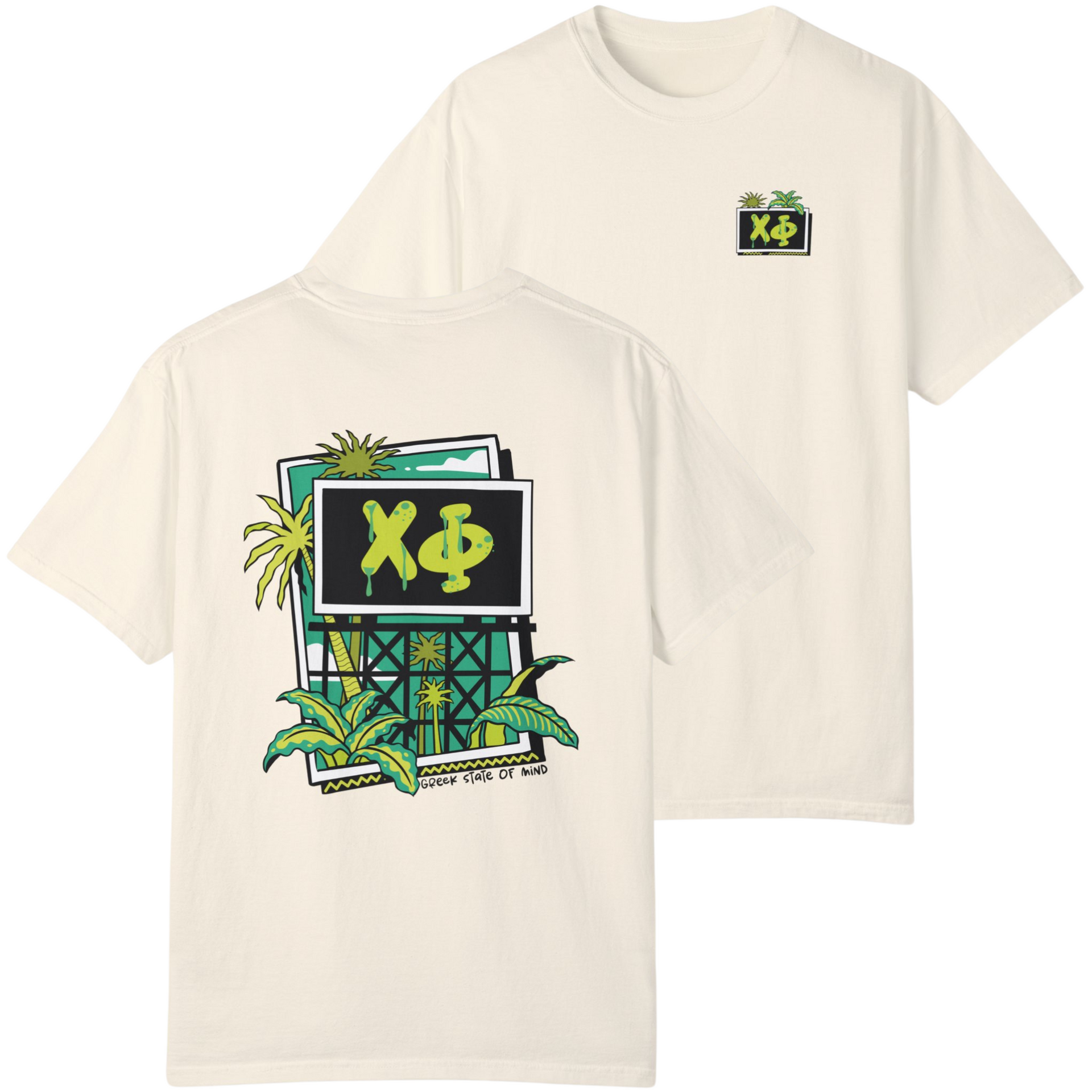 ivory Chi Phi Graphic T-Shirt 