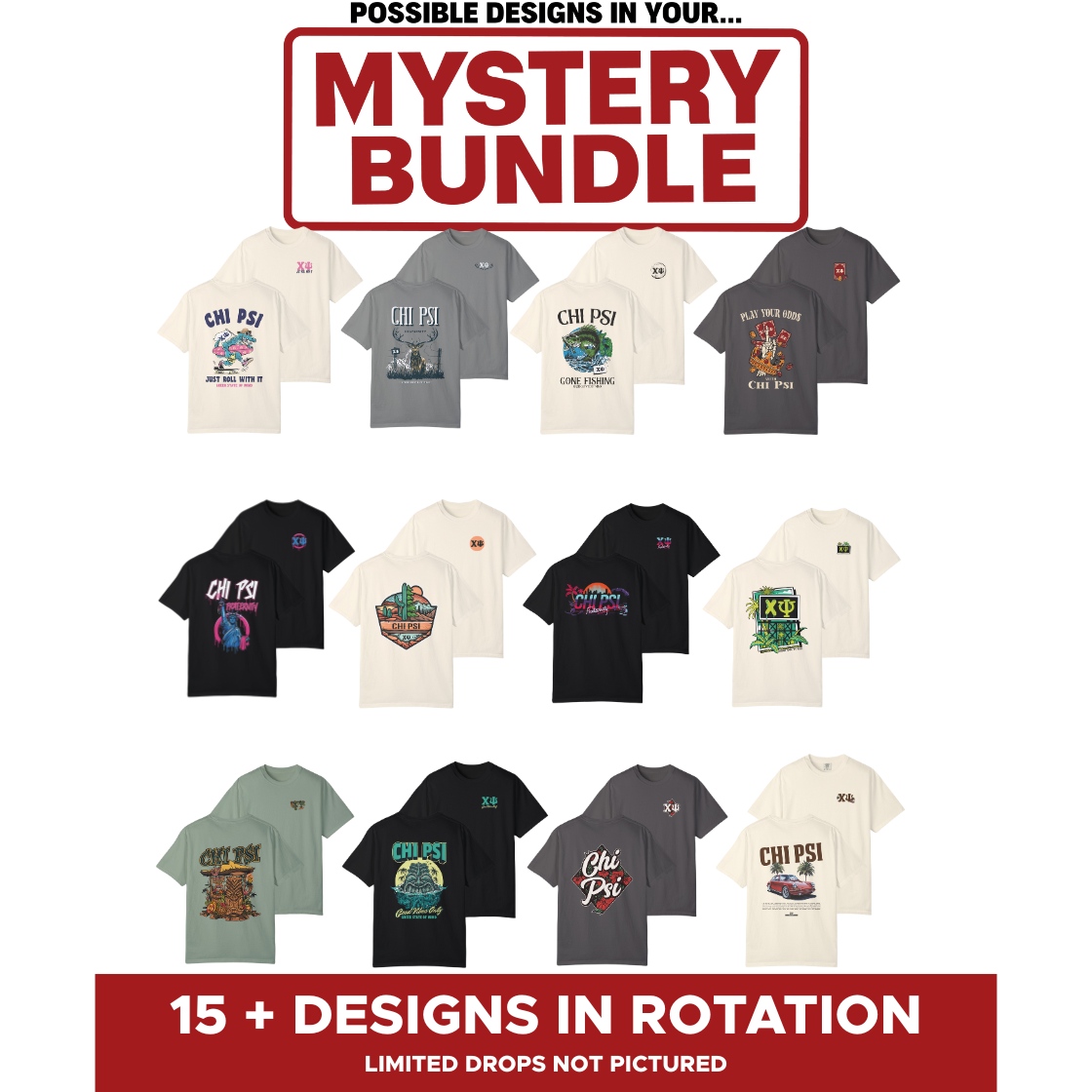 Chi Psi Mystery Bundle – 5 Surprise Items for $65