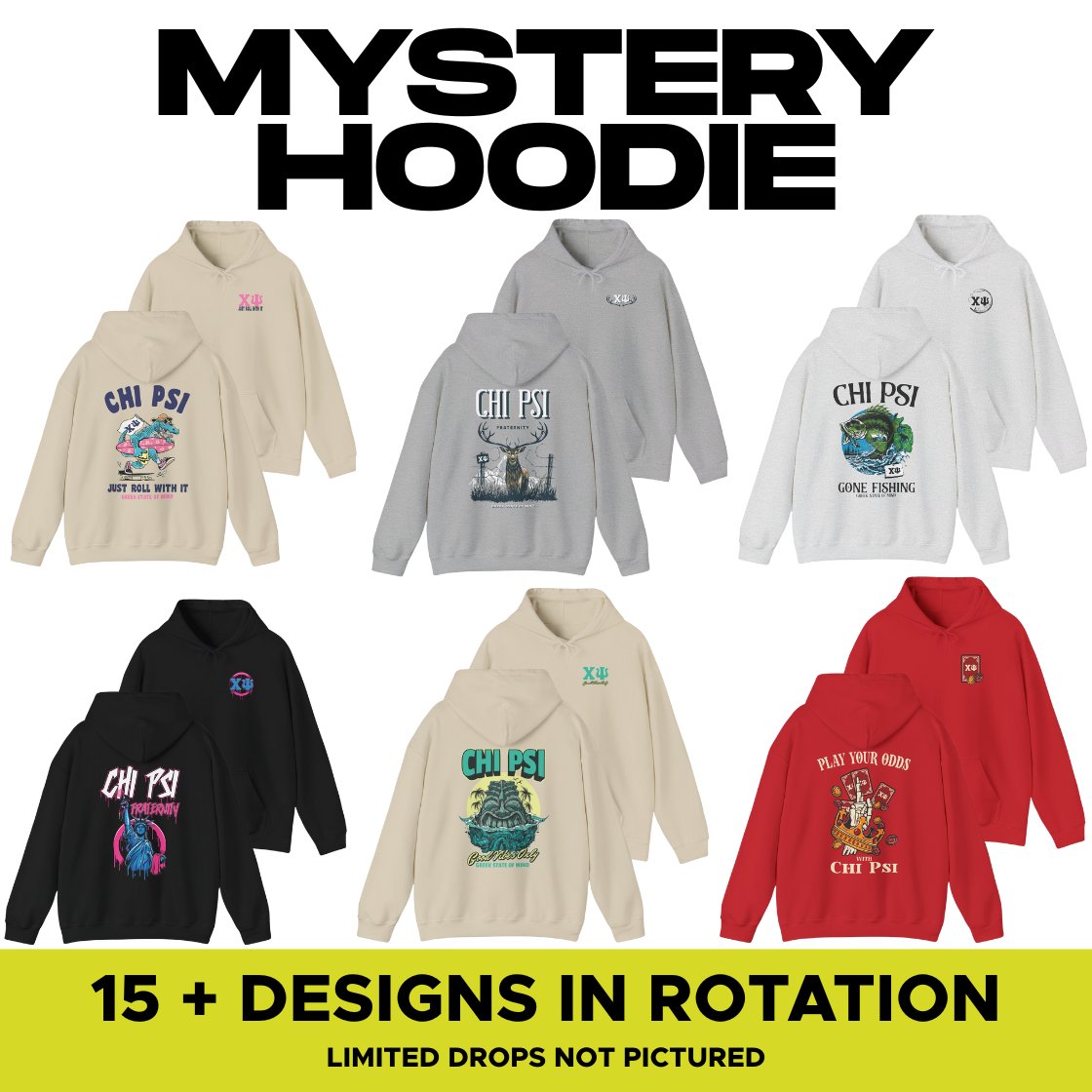 Chi Psi Mystery Hoodie Sale