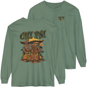 green Chi Psi Graphic Long Sleeve | Tiki Time