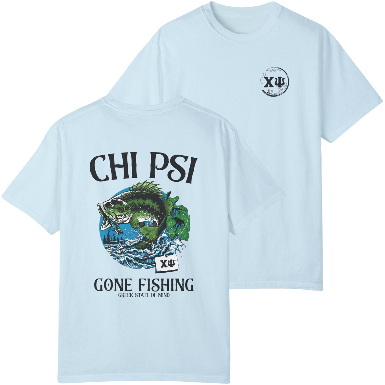 Chi Psi Graphic T-Shirt | Gone Fishing