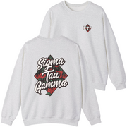 Grey Sigma Tau Gamma Graphic Crewneck Sweatshirt | Aloha