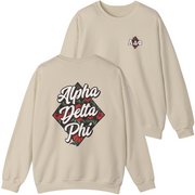 Ivory Alpha Delta Phi Graphic Crewneck Sweatshirt | Aloha