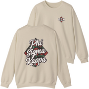 Ivory Phi Sigma Kappa Graphic Crewneck Sweatshirt | Aloha