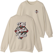 Ivory Phi Delta Theta Graphic Crewneck Sweatshirt | Aloha