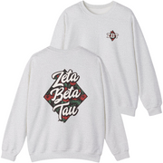 grey Zeta Beta Tau Graphic Crewneck Sweatshirt | Aloha