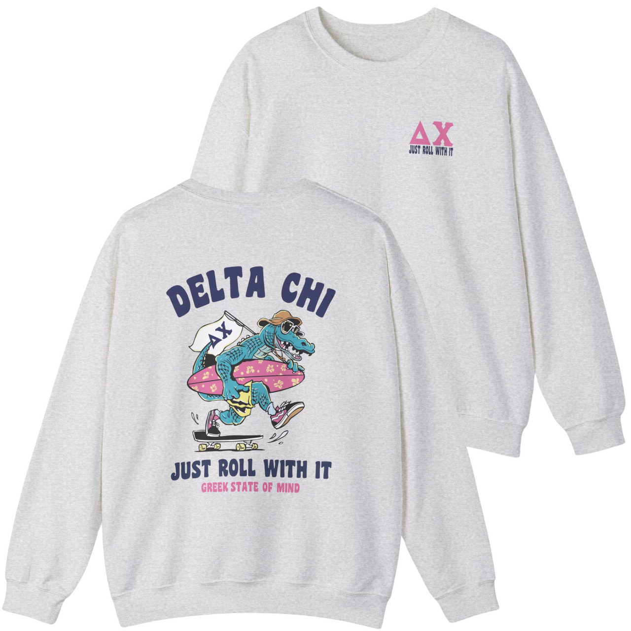 Delta Chi Graphic Crewneck Sweatshirt | Alligator Skater