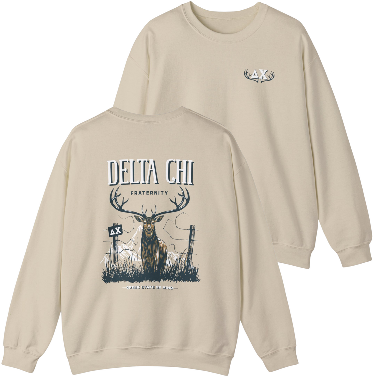 Delta Chi Graphic Crewneck Sweatshirt | Big Buck