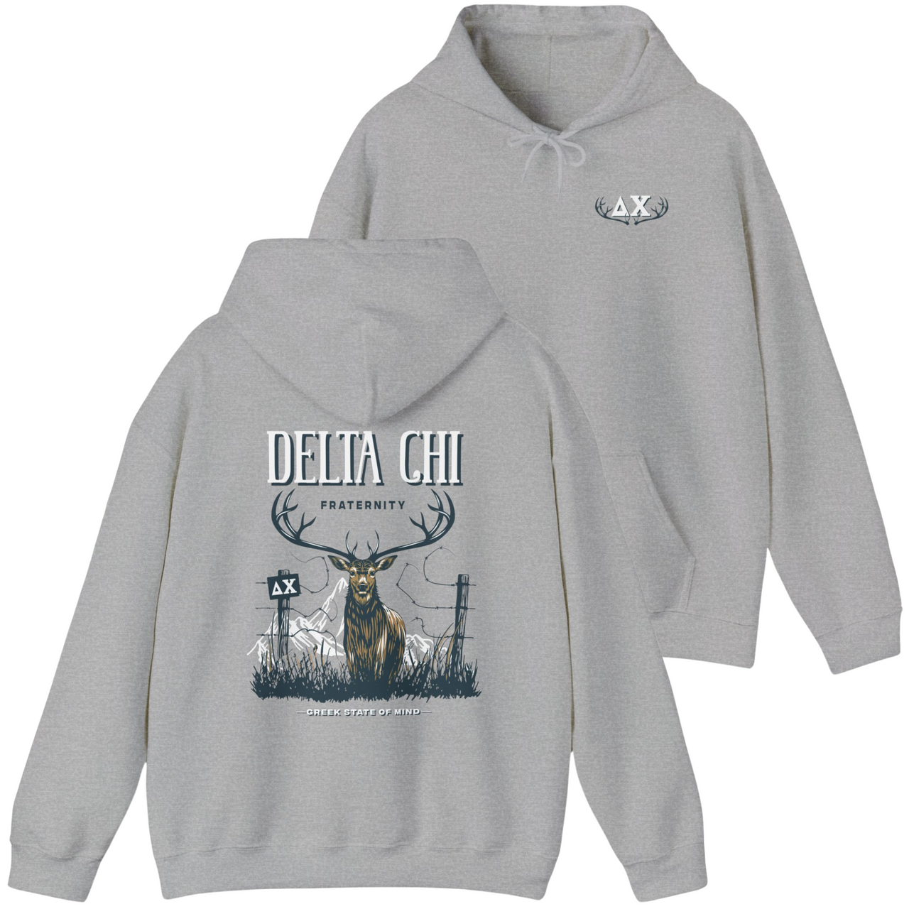 Delta Chi Graphic Hoodie | Big Buck
