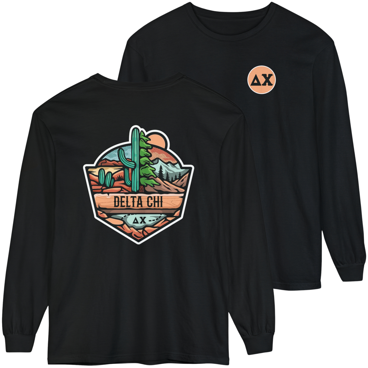 Delta Chi Graphic Long Sleeve | Desert Mountains