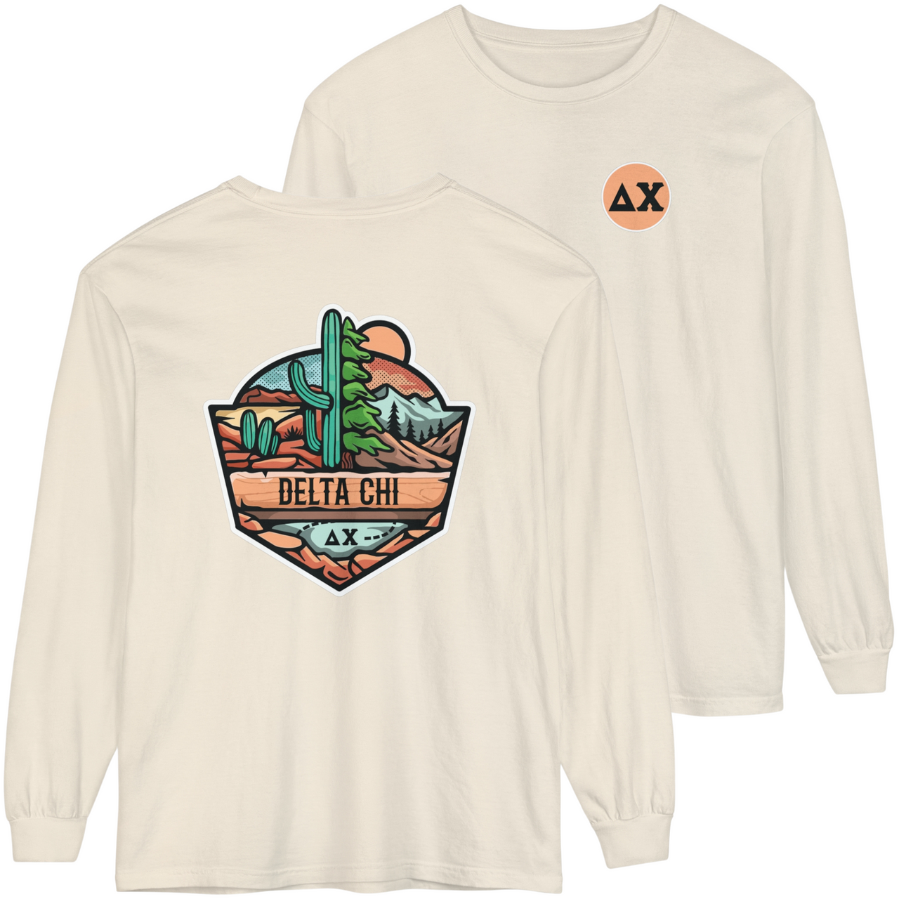 Delta Chi Graphic Long Sleeve | Desert Mountains