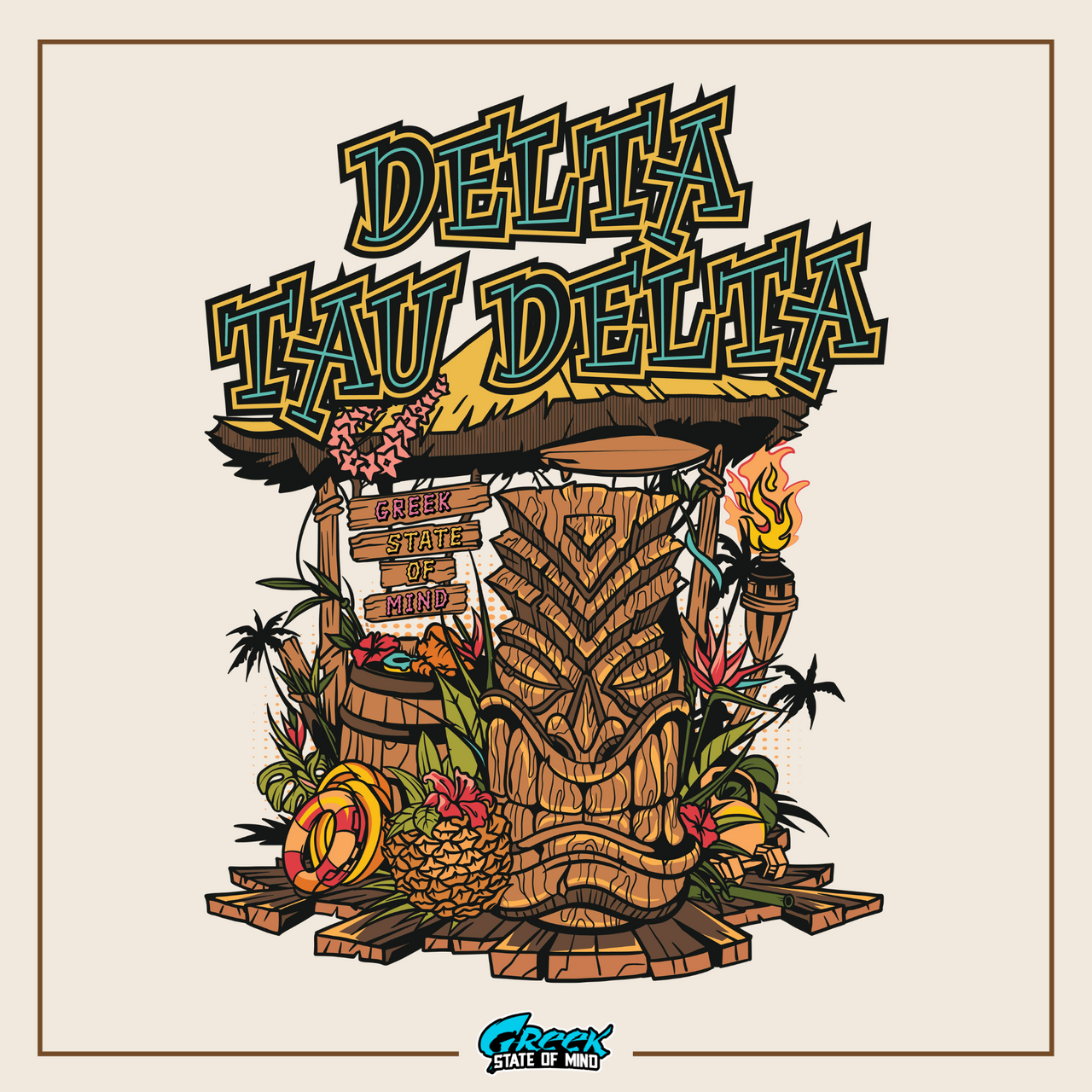 Delta Tau Delta Graphic T-Shirt | Tiki Time