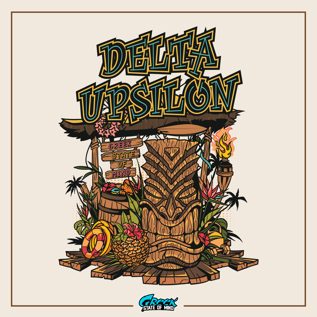 Delta Upsilon Graphic T-Shirt | Tiki Time