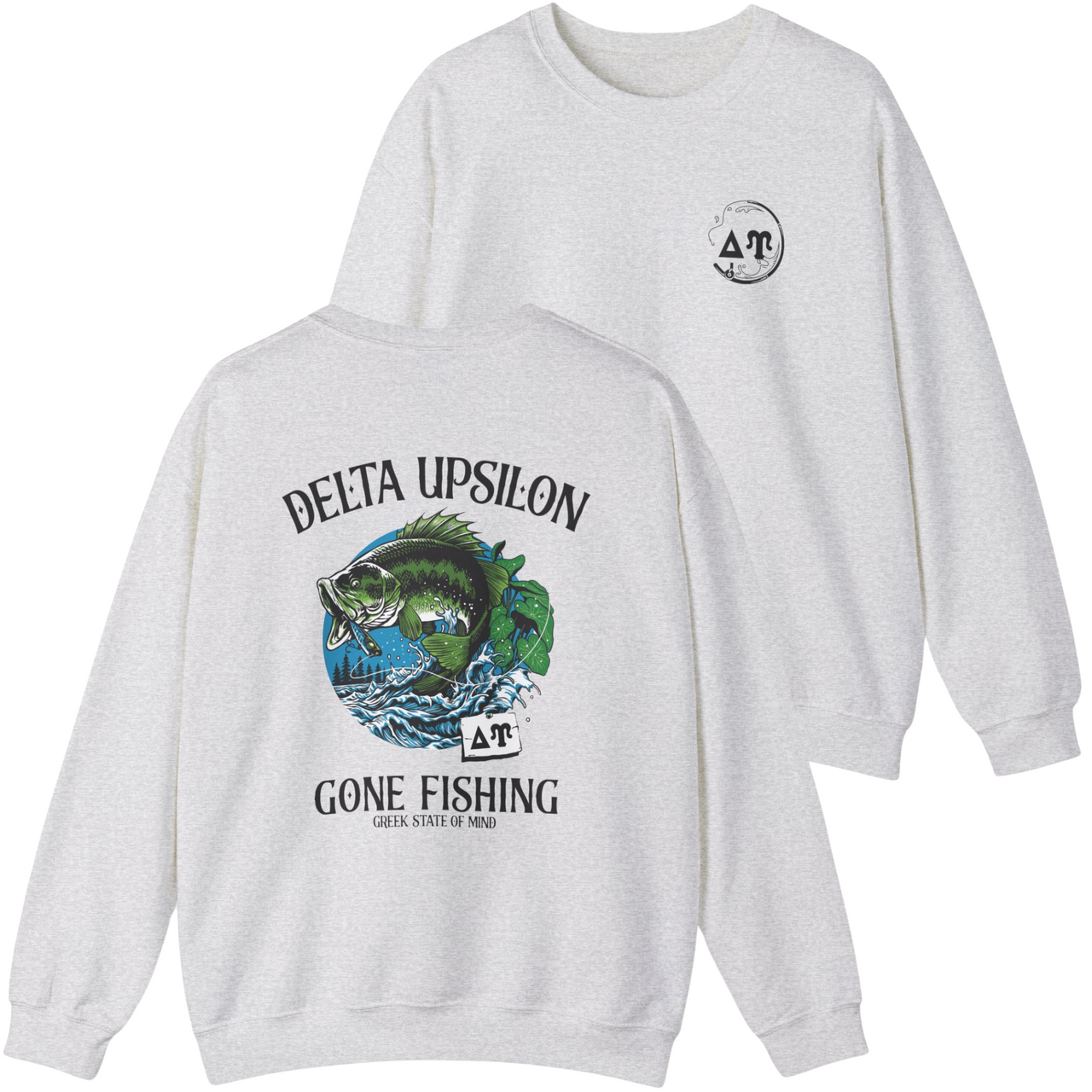 Delta Upsilon Graphic Crewneck Sweatshirt | Gone Fishing