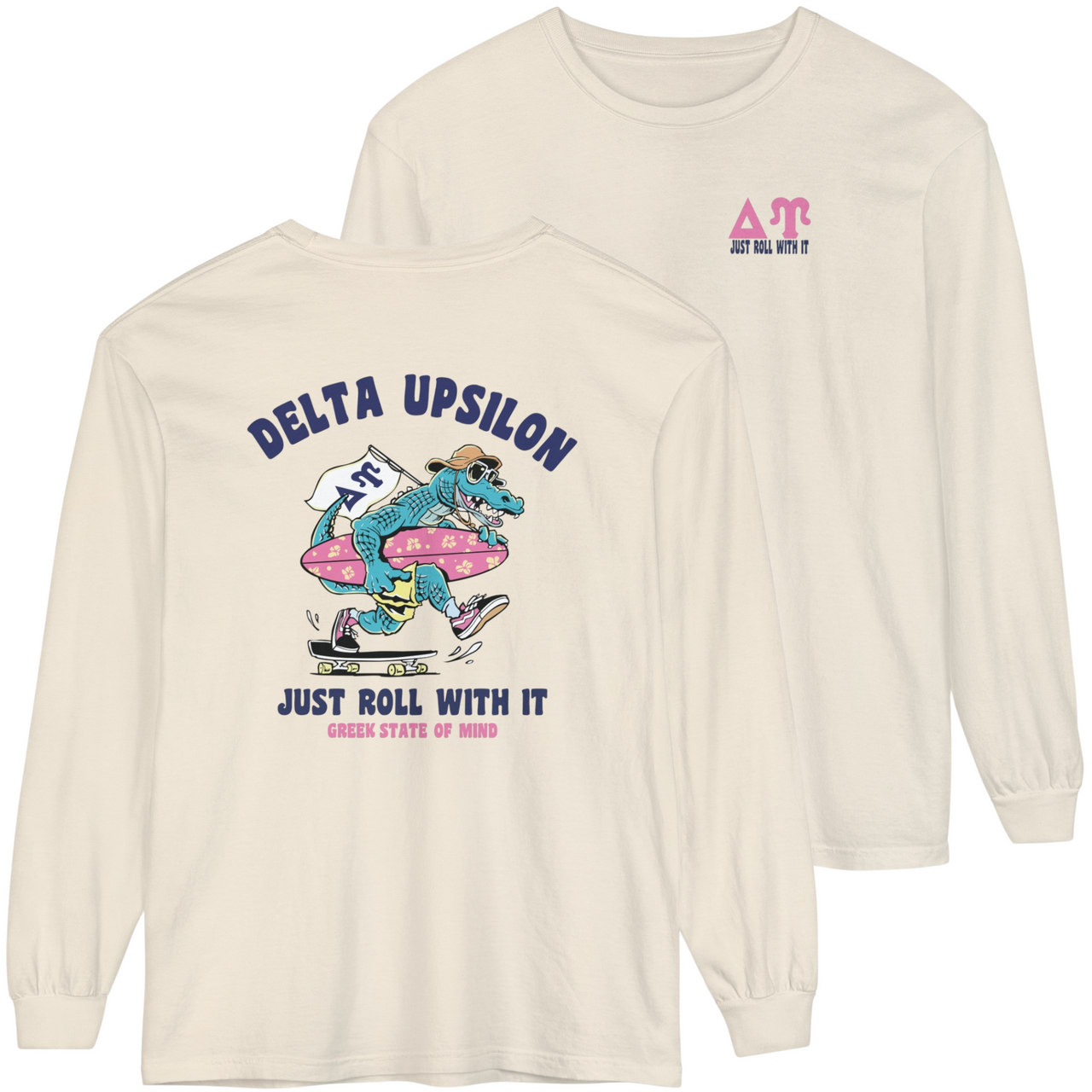 Delta Upsilon Graphic Long Sleeve | Alligator Skater