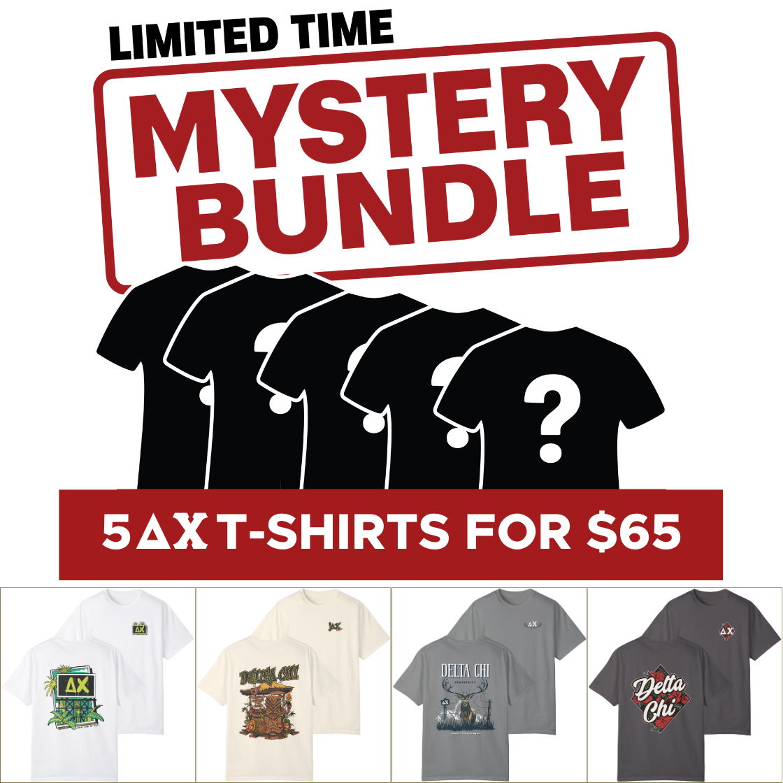 Delta Chi Mystery Bundle – 5 Surprise Items for $65