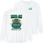 white Delta Chi Graphic Long Sleeve | Good Vibes Only