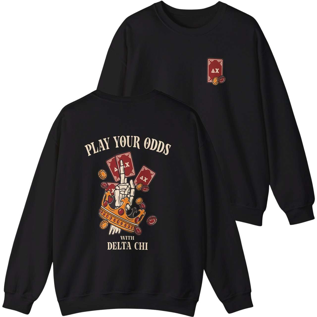 black Delta Chi Graphic Crewneck Sweatshirt