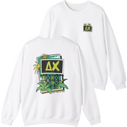 white Delta Chi Graphic Crewneck Sweatshirt | Tropical Billboard