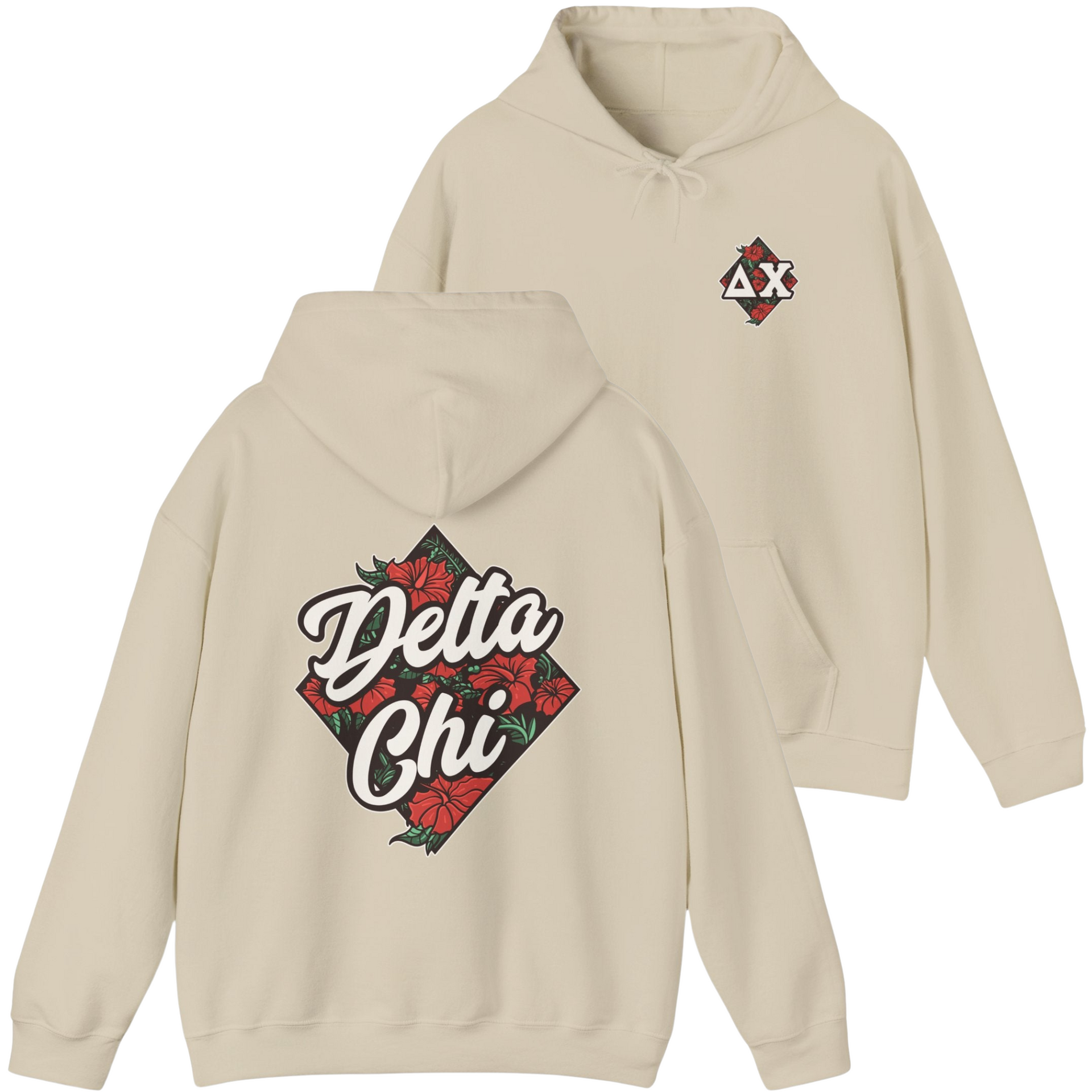 Ivory Delta Chi Graphic Hoodie | Aloha