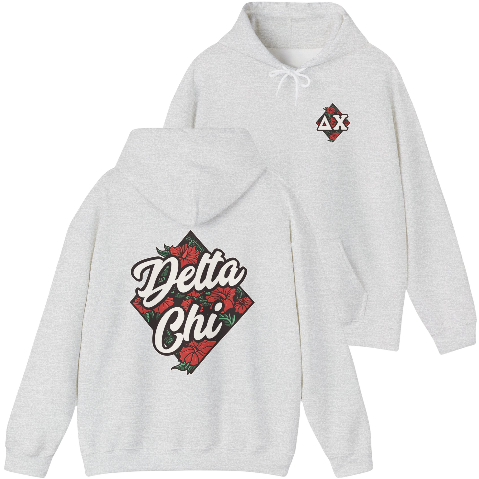 Grey Delta Chi Graphic Hoodie | Aloha