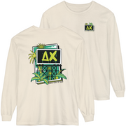 ivory Delta Chi Graphic Long Sleeve | Tropical Billboard