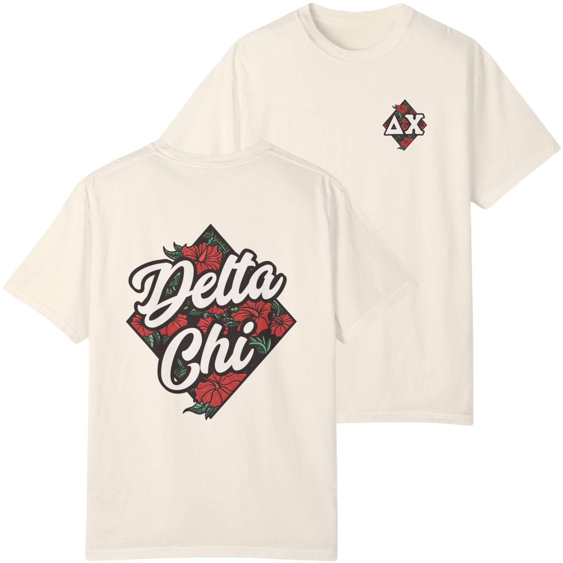 Ivory Delta Chi Graphic T-Shirt | Aloha