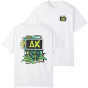 white Delta Chi Graphic T-Shirt | Tropical Billboard