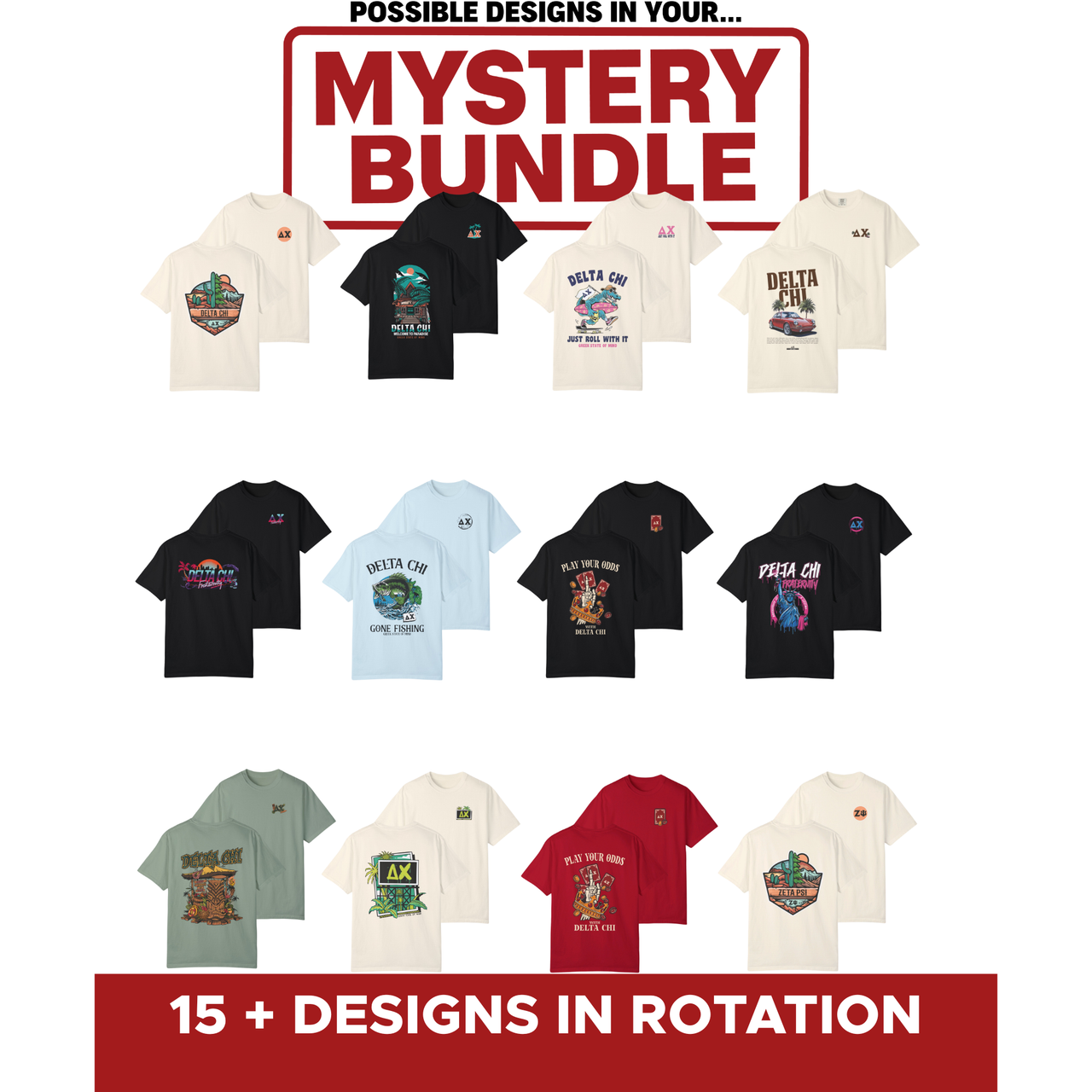 Delta Chi Mystery Bundle – 5 Surprise Items for $65