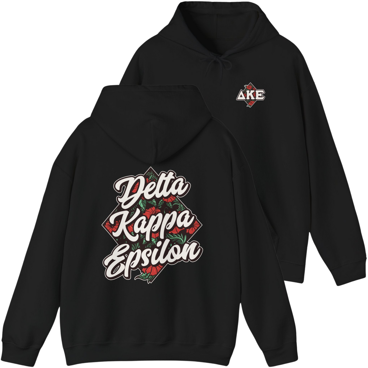 Black Delta Kappa Epsilon Graphic Hoodie | Aloha