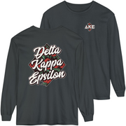 Grey Delta Kappa Epsilon Graphic Long Sleeve | Aloha