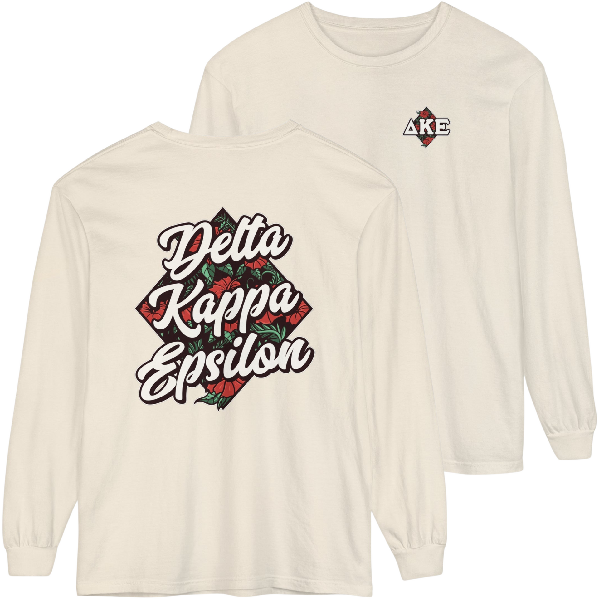 Ivory Delta Kappa Epsilon Graphic Long Sleeve | Aloha