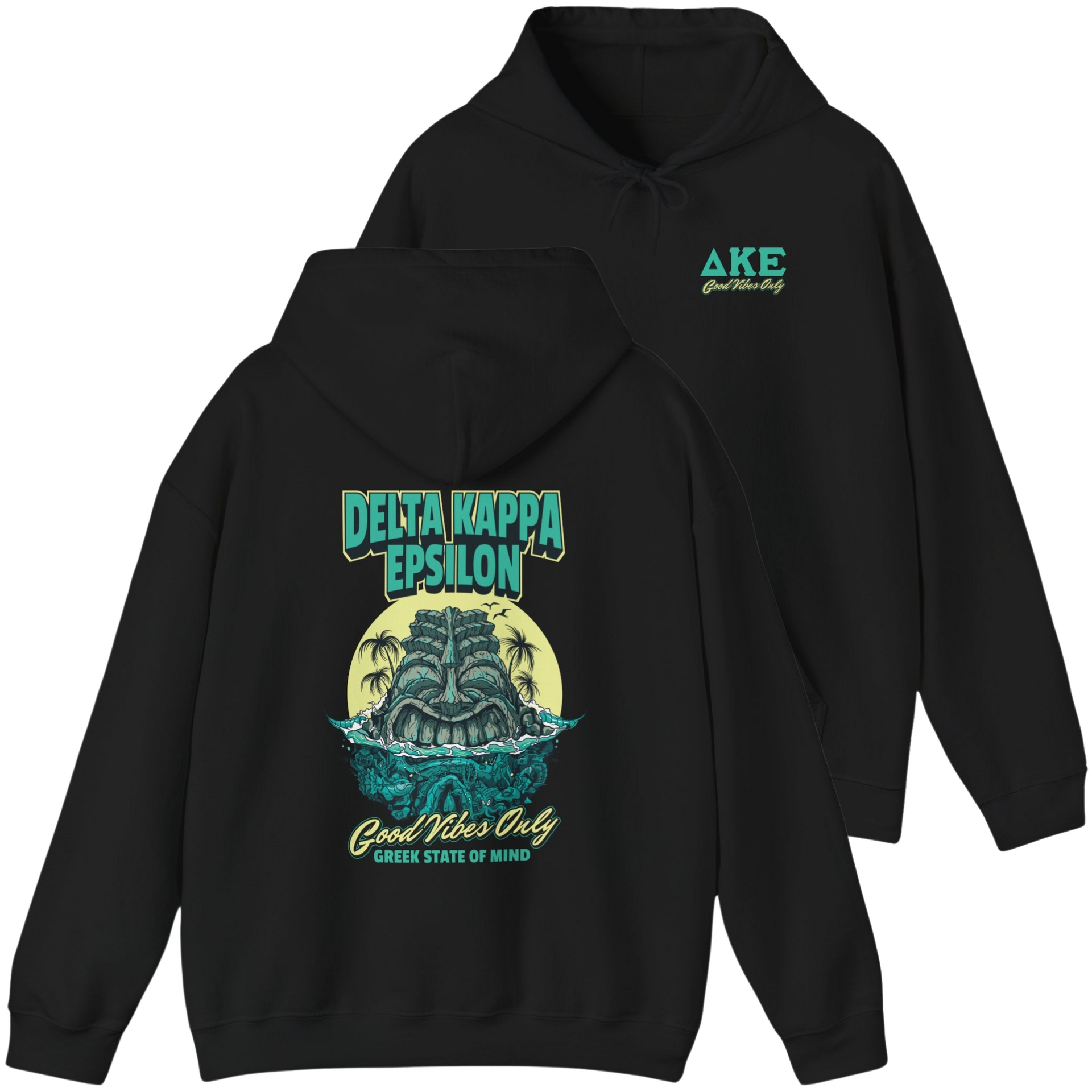 black Delta Kappa Epsilon Graphic Hoodie | Good Vibes Only