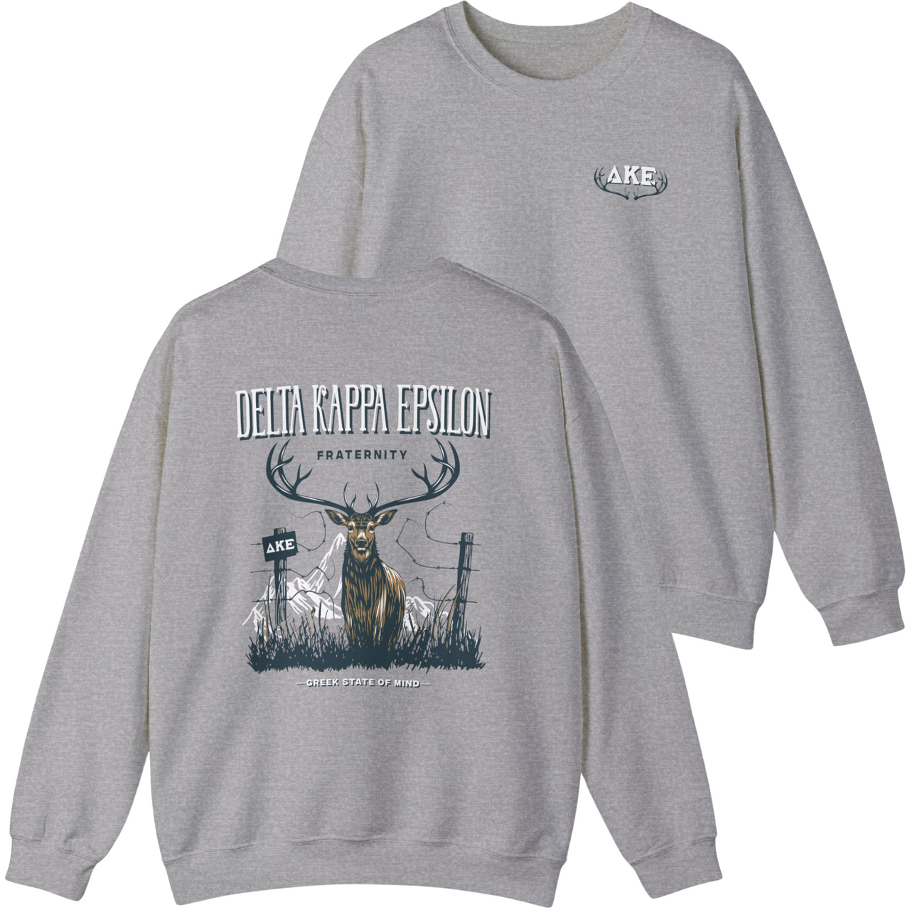 Delta Kappa Epsilon Graphic Crewneck Sweatshirt | Big Buck