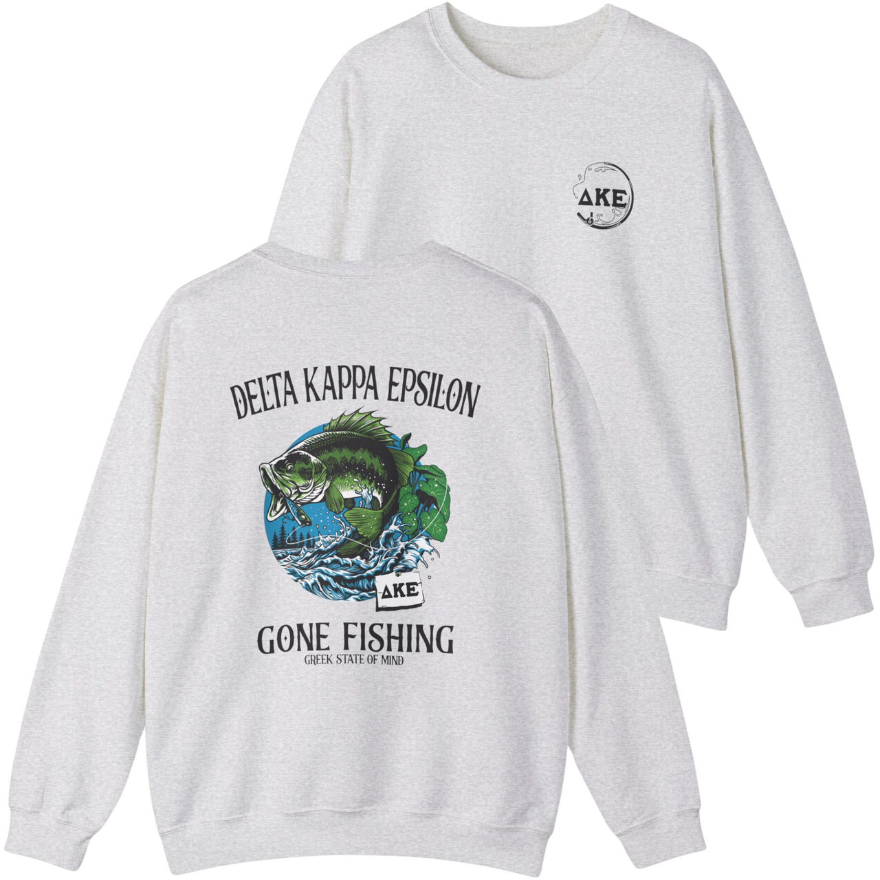 Delta Kappa Epsilon Graphic Crewneck Sweatshirt | Gone Fishing